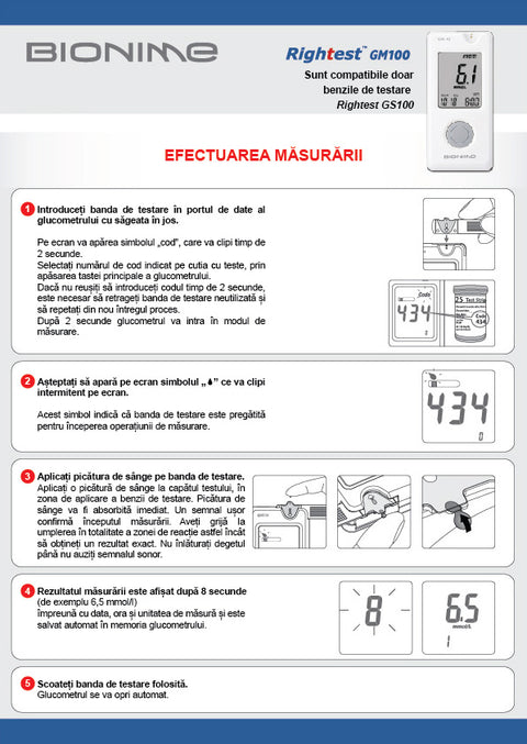 Glucometru Bionime GM 100