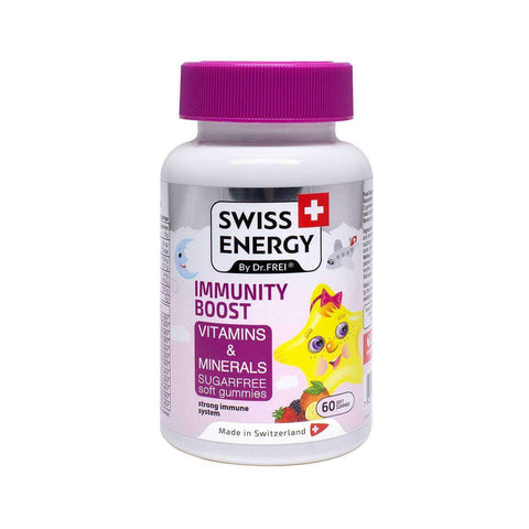 Swiss Energy, IMMUNITY BOOST, vitamins and minerals, zinc and iodine, 60 soft gummies